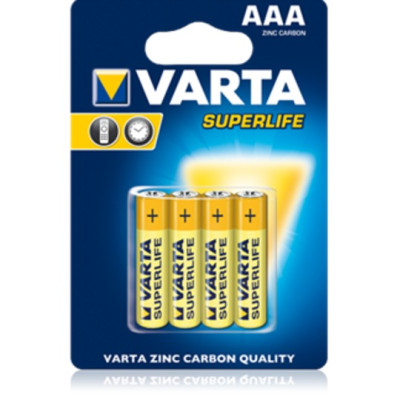 Set mit 4 Varta Superlife R3-Batterien